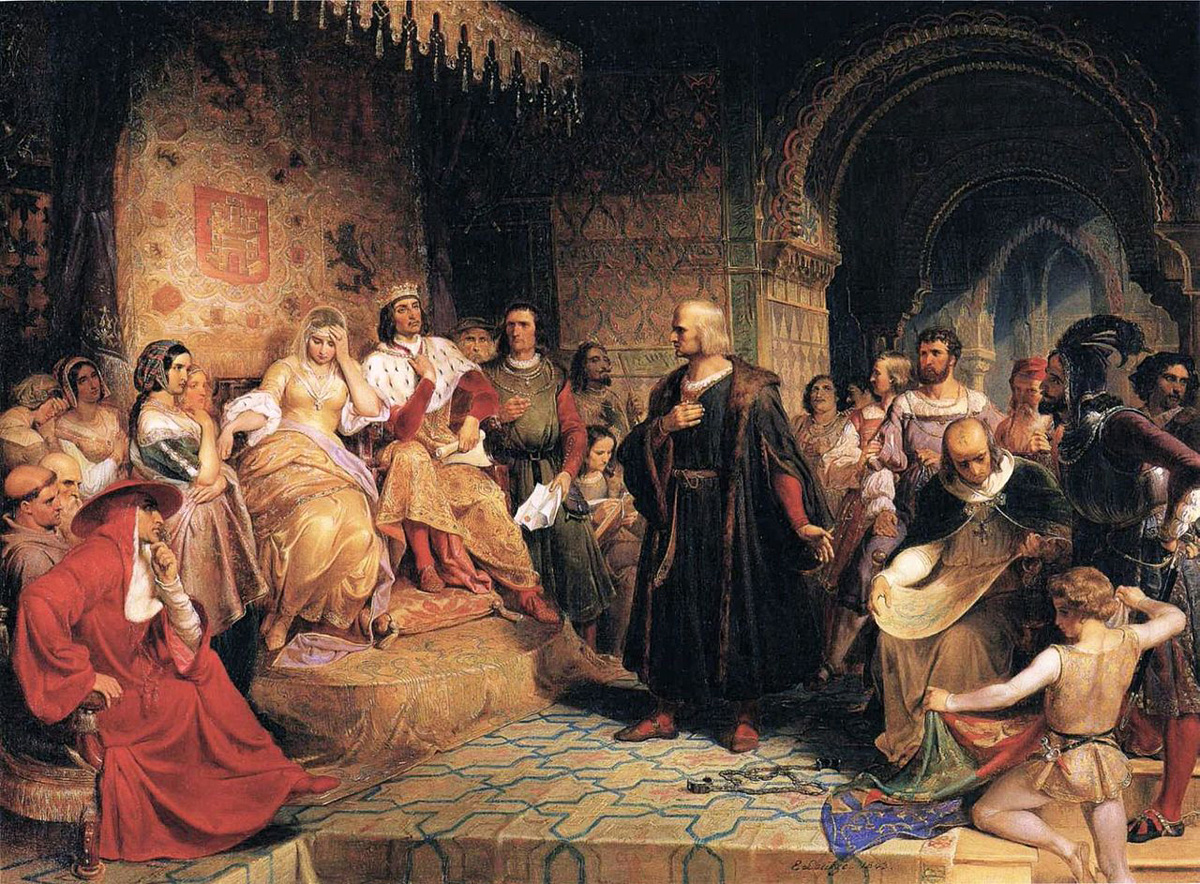 columbus before the queen